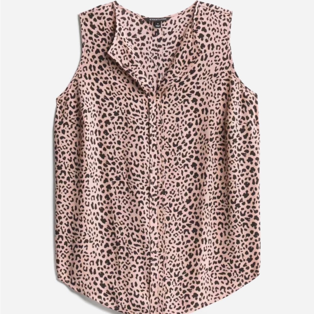 3X Leopard Print Sleeveless Blouse by 41 Hawthorn
